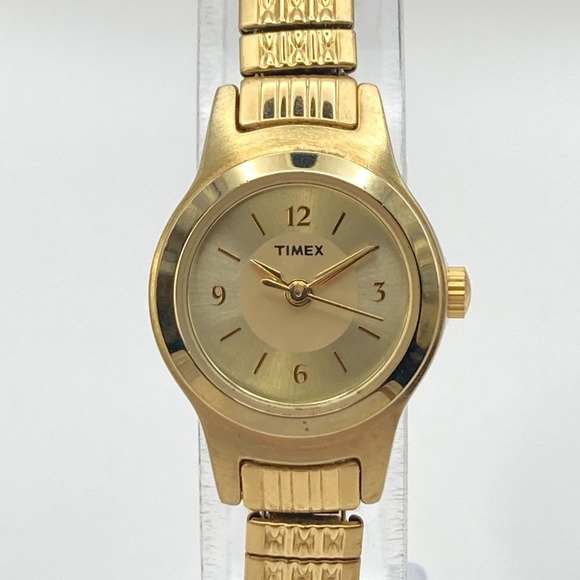 Timex Accessories - Timex Women's Watch 20mm Gold Tone Stretch Band Round New Battery SMALL 6" 2006